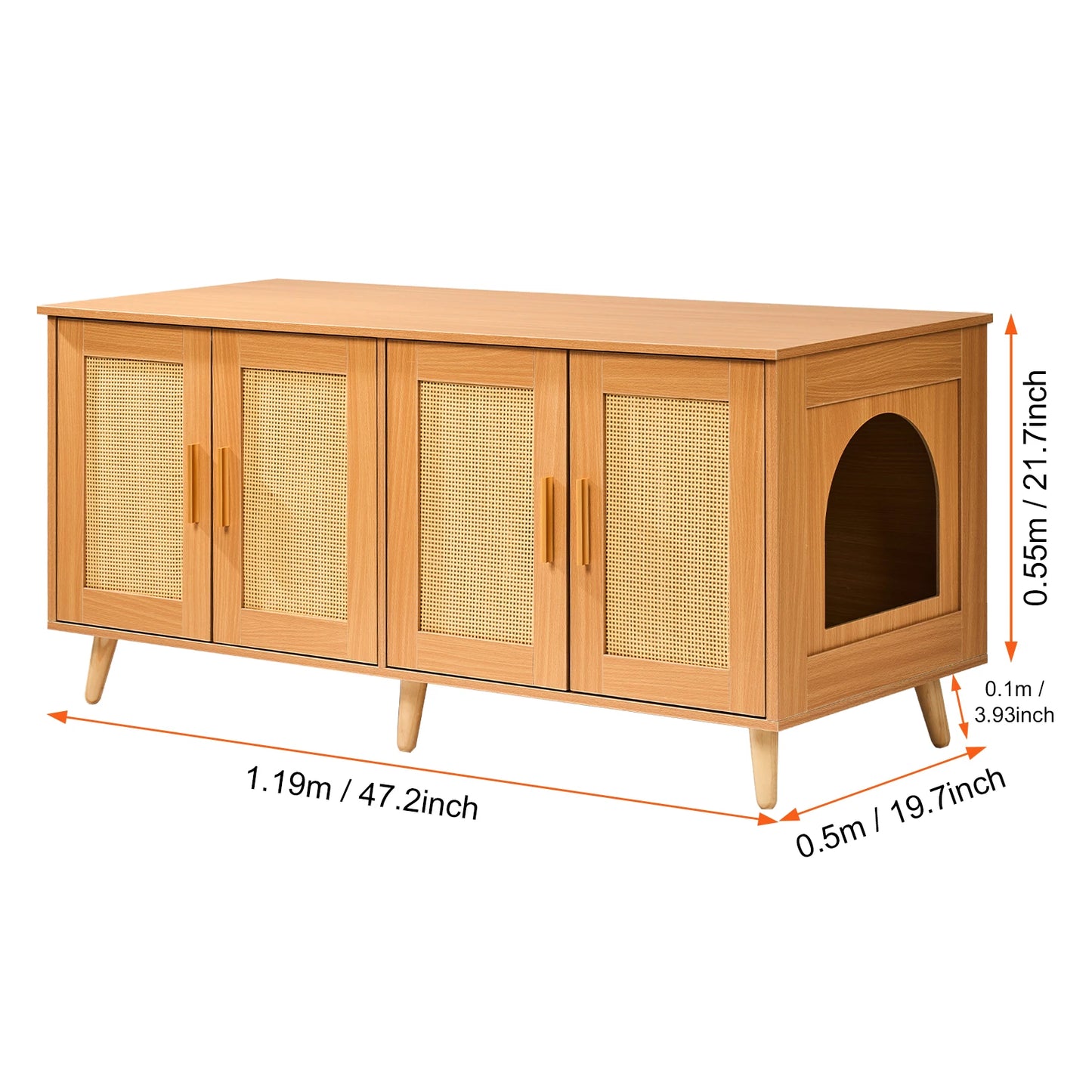 SucceBuy Cat Litter Box Enclosure Furniture For Cats