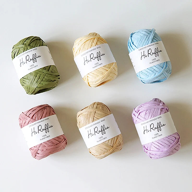 Zhejiang Natural Raffia Straw Yarn 100 Plant Fibre Crochet