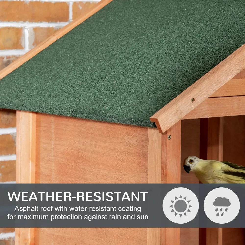 60 Inch Wooden Outdoor Bird Cage – Weather Resistant