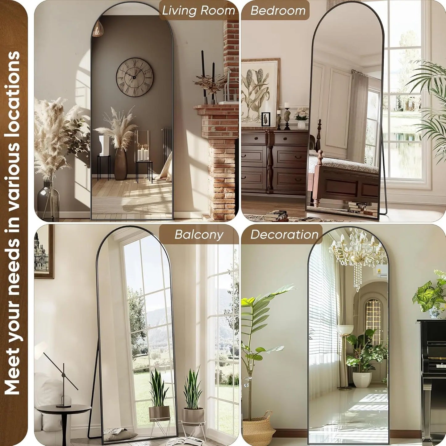 Antok Floor Mirror With Stand For Bedroom Living Room