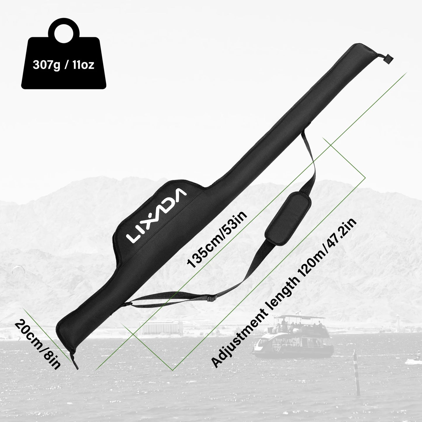 Hign-concerned Portable Fishing Rod Bag with Adjustable Strap