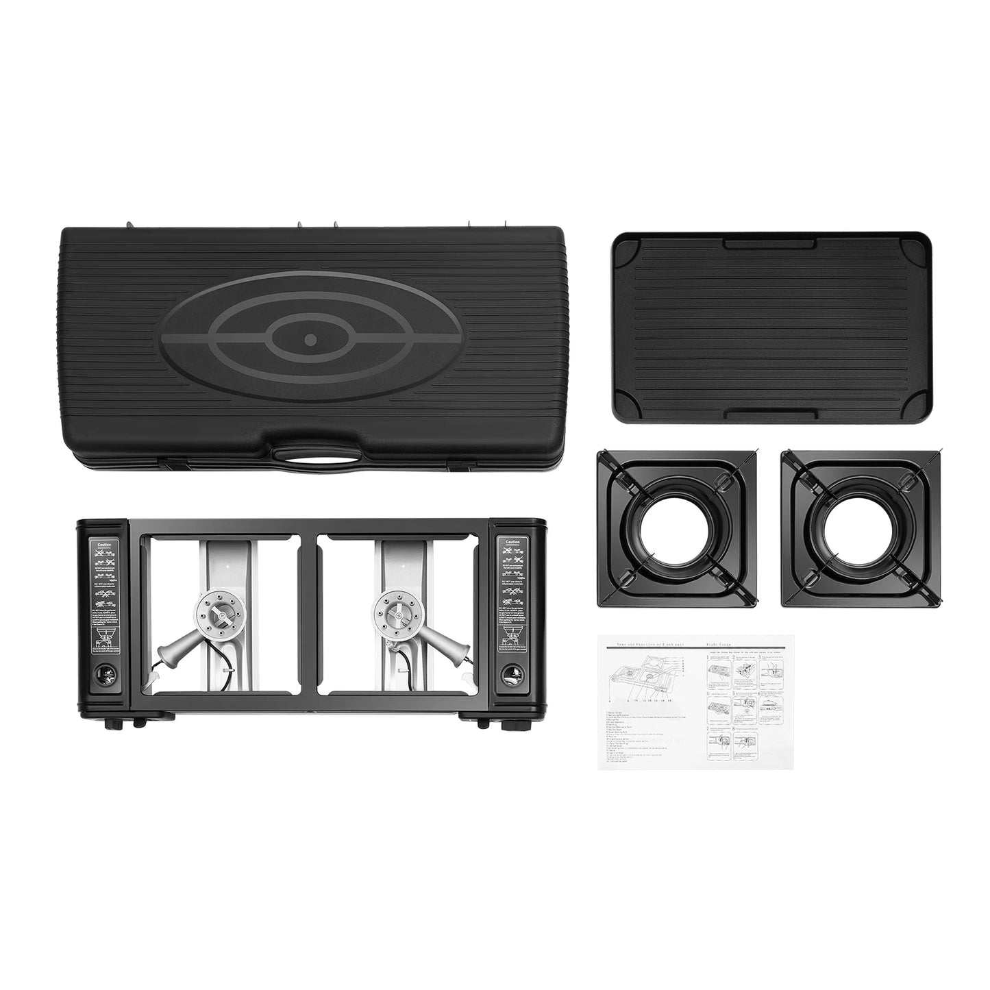 Portable Butane Camping Stove Kit With Baking Pan Case