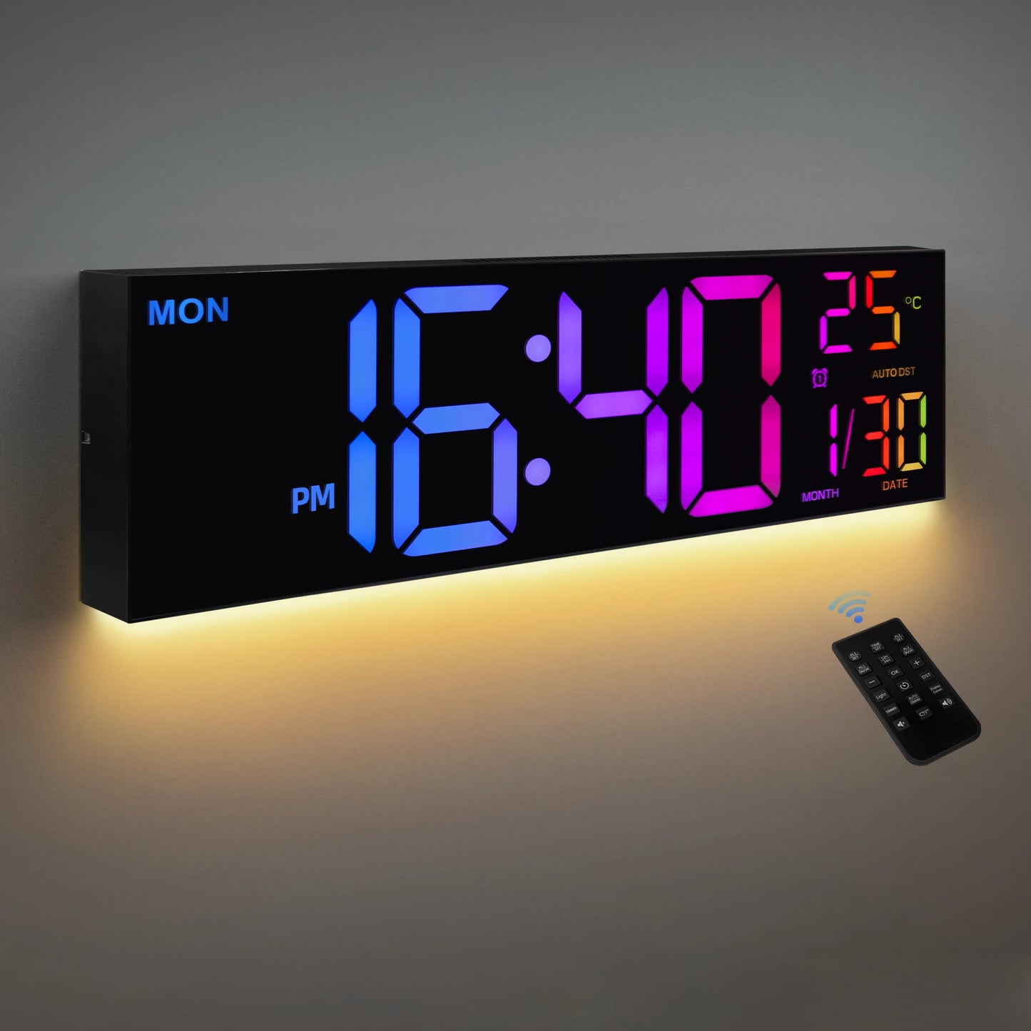 Hign Concerned Chemical Digital Wall Clock With Remote