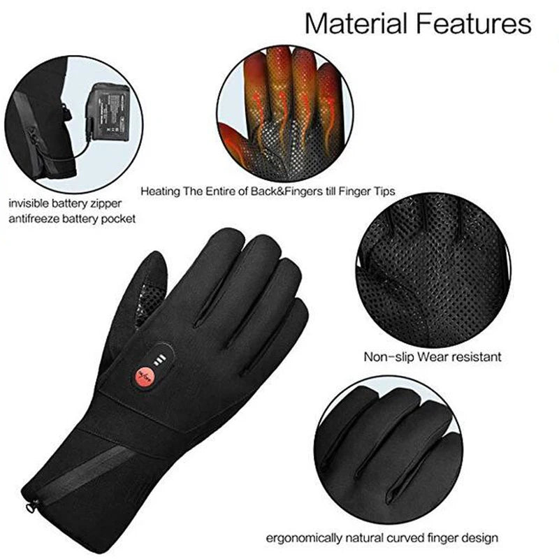 Savior Heat Heated Winter Gloves For Skiing And Motorcycle