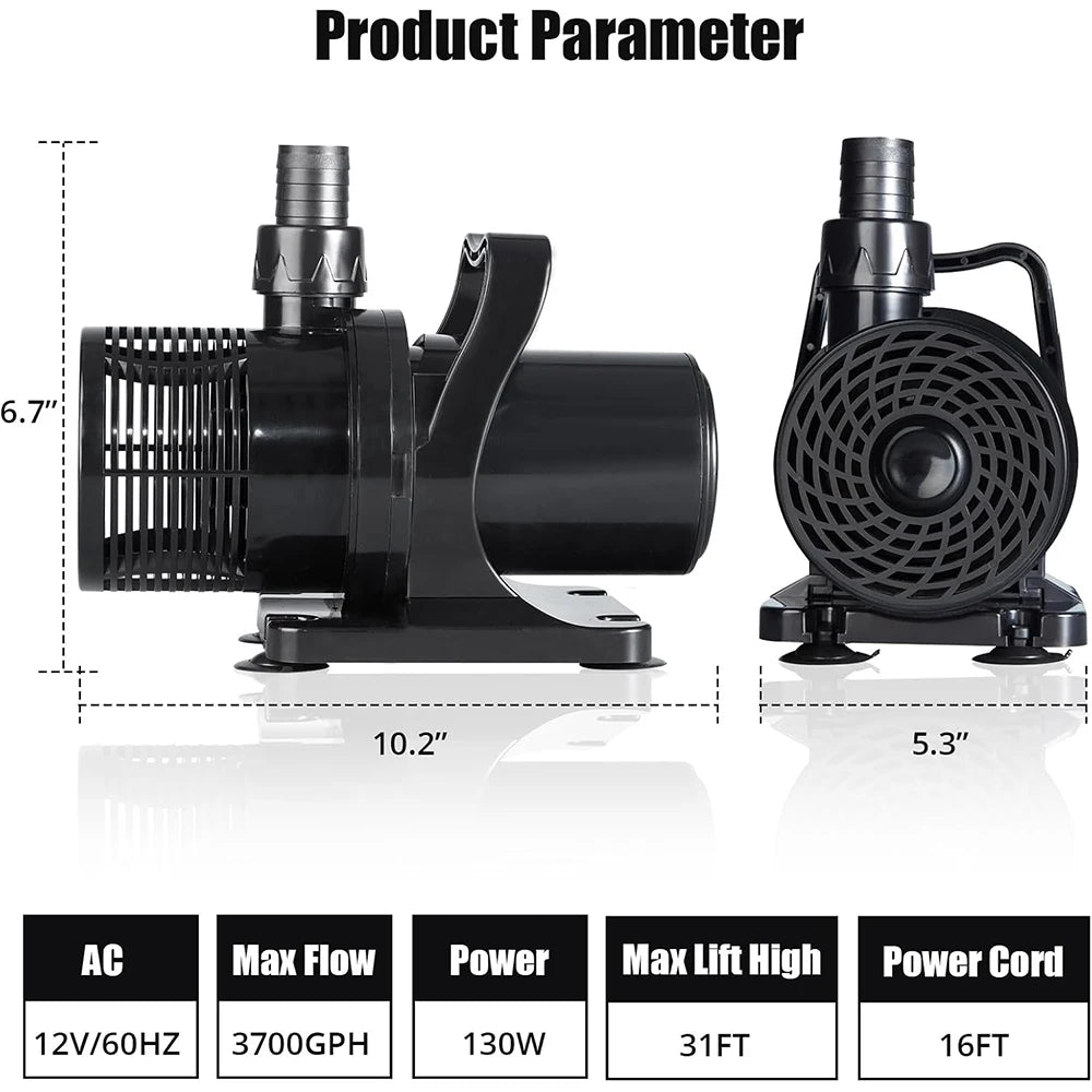 HiMISS Submersible Pond Pump 200W High Flow 5812 GPH