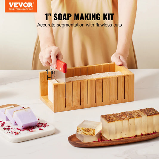 SucceBuy Soap Making Kit With Bamboo Box And Silicone Mold