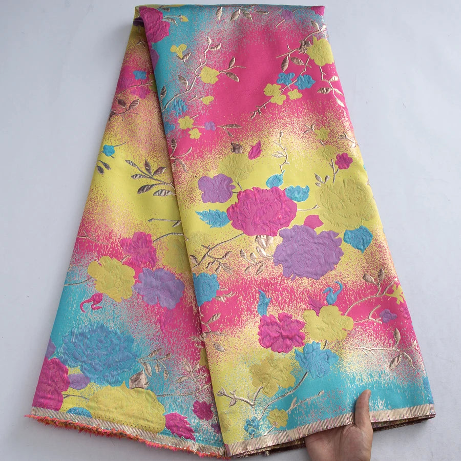 SJD LACA Nigerian Brocade Lace Damask Jacquard Fabrics