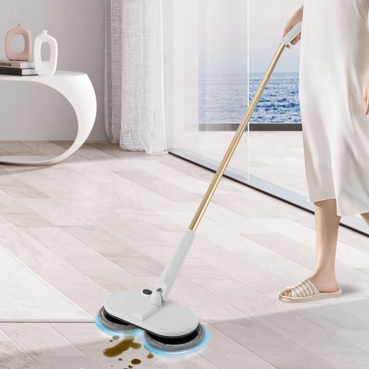 Bymaocar Cordless Spin Mop with Rechargeable Lithium Battery