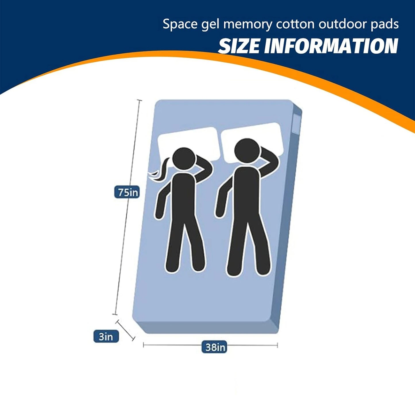 WESTTUNE Memory Foam Camping Sleeping Pad With Travel Bag