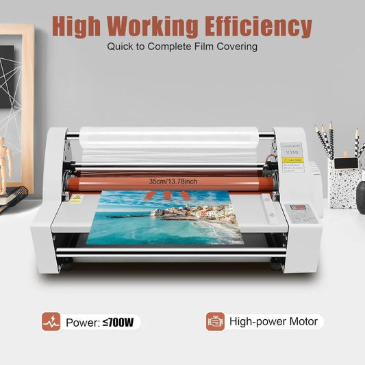 Electronic Laminating Machine 4-Roller 350MM Hot Cold Lamination