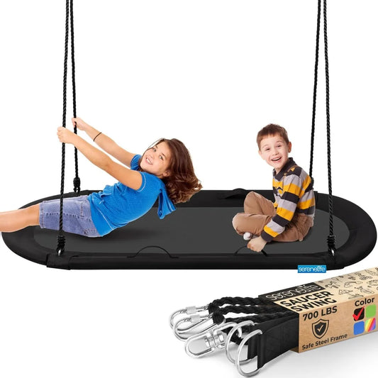 Oval Saucer Swing Giant Outdoor With Universal Hanging Kit