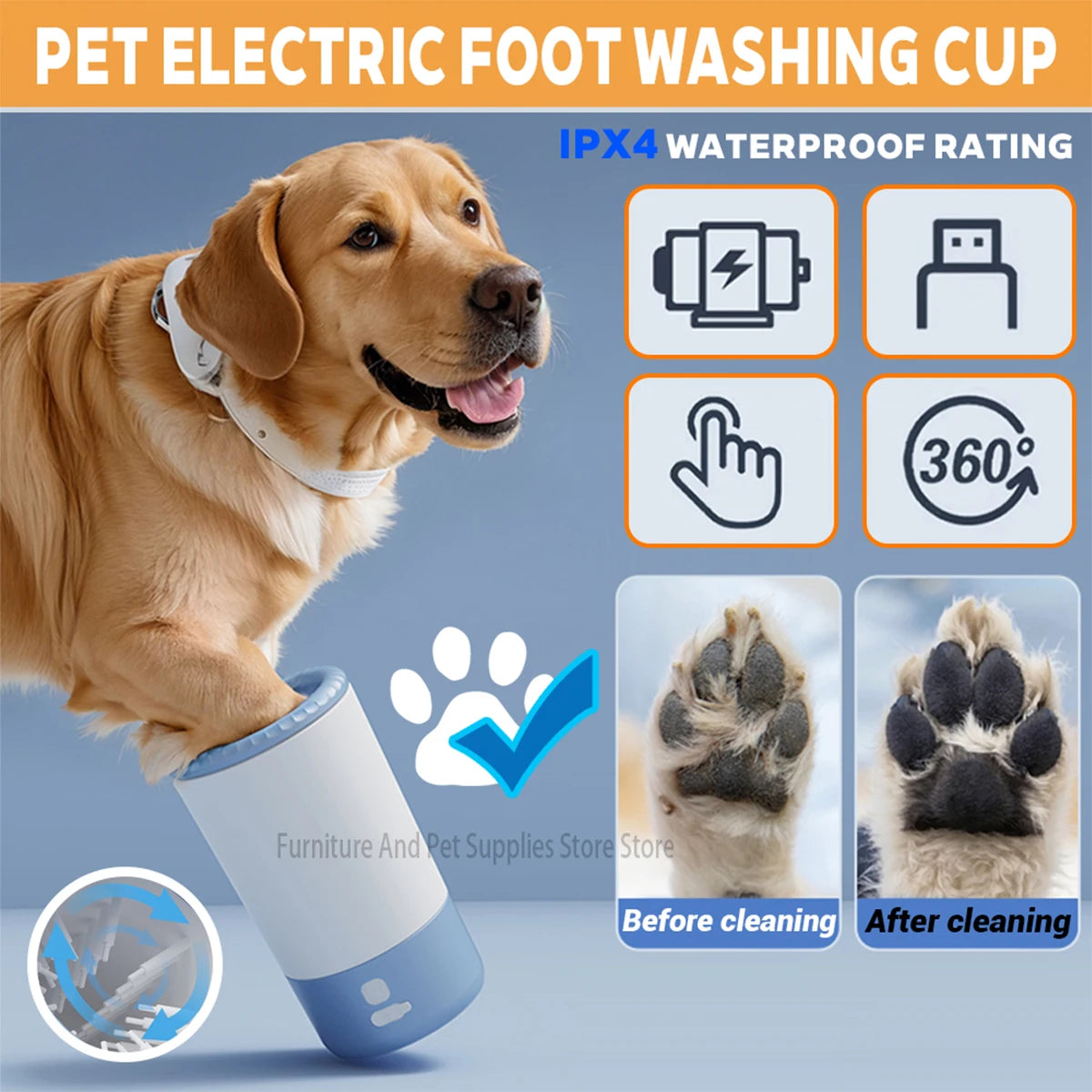 Choice Automatic Pet Paw Cleaner Electric USB Portable