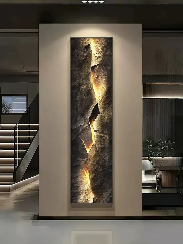 Crystal Porcelain Mountain LED Wall Lamp Indoor Decor