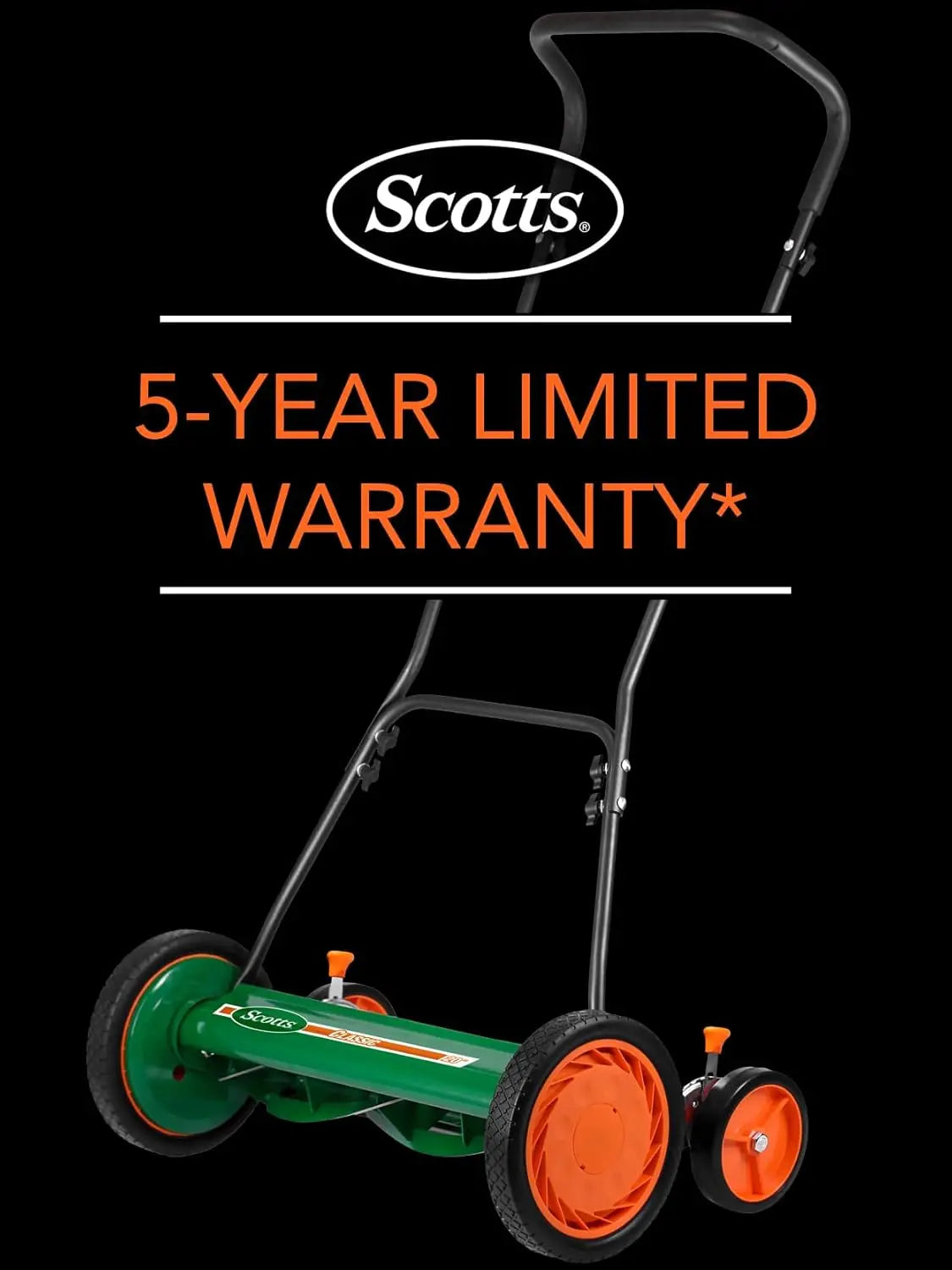 Scotts 20 Inch 5 Blade Classic Push Reel Lawn Mower Green