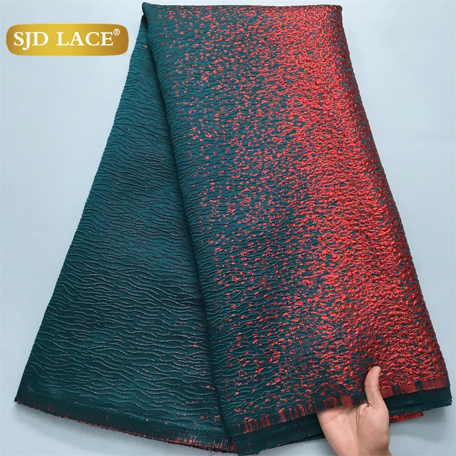 SJD LACA Nigerian Brocade Lace Damask Jacquard Fabrics