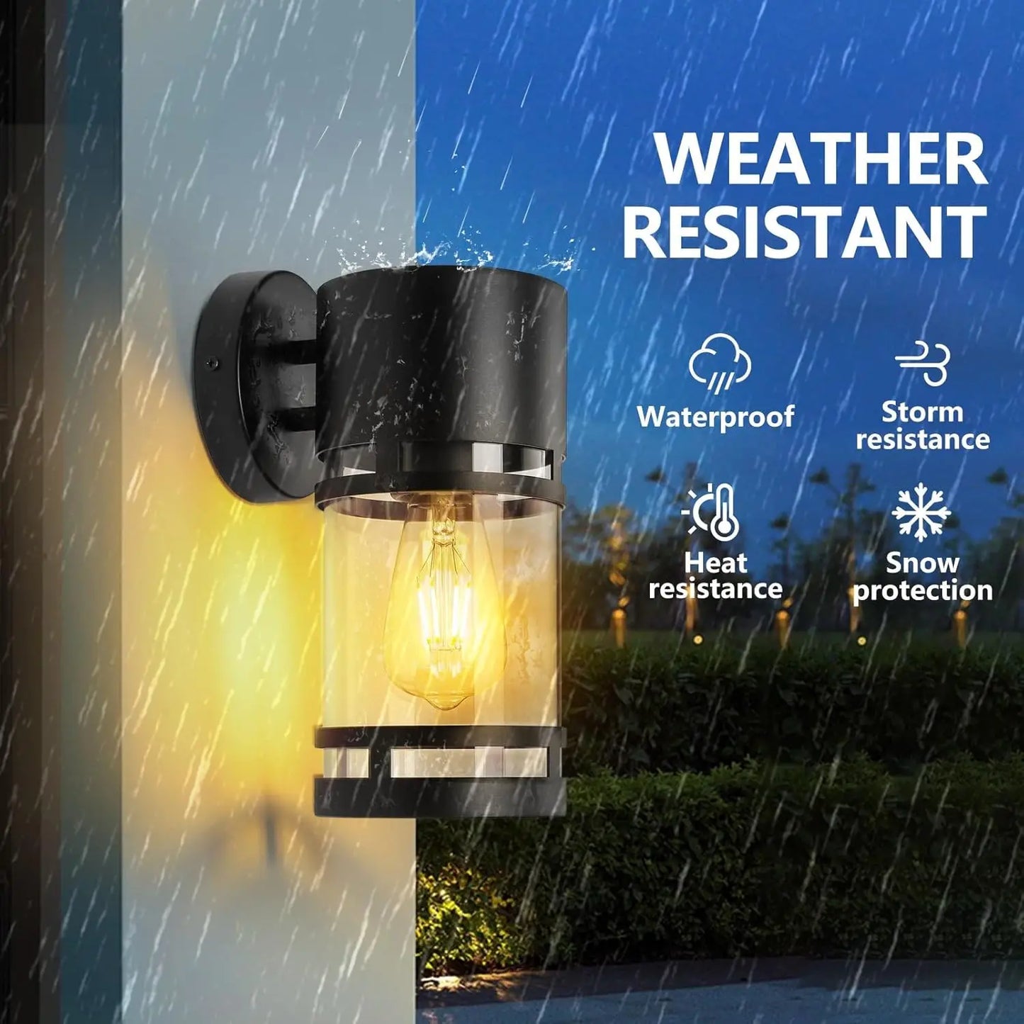 IDEPUS Outdoor Wall Light E26 Socket Exterior Porch Lamp
