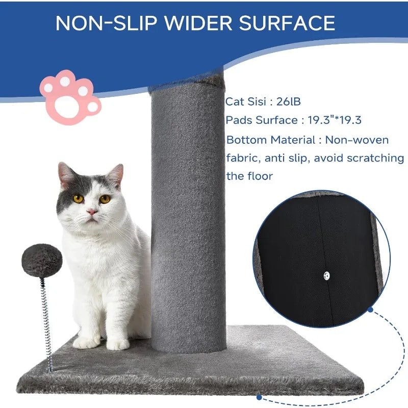 Bobcat Indoor Cat Scratching Post with Replaceable Toys