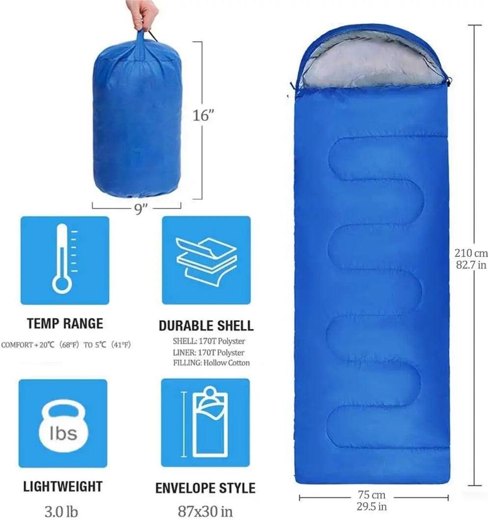 Tianjin Cotton Envelope Sleeping Bag for Outdoor Travel Comfort