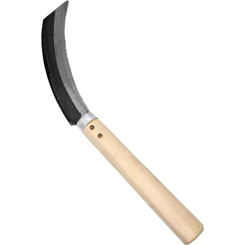 XMSJ Wooden Handle Harvest Sickle Garden Knife Set