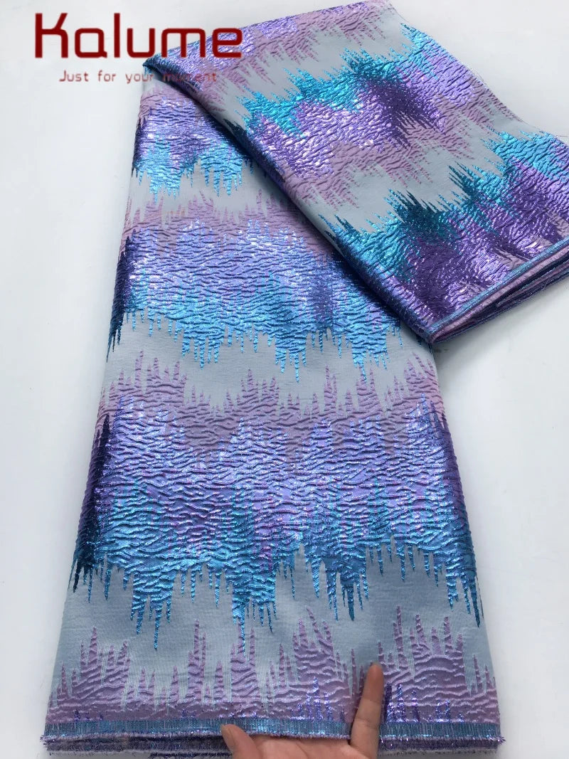 Kalume French Jacquard Lace Fabric Brocade Embroidery Women