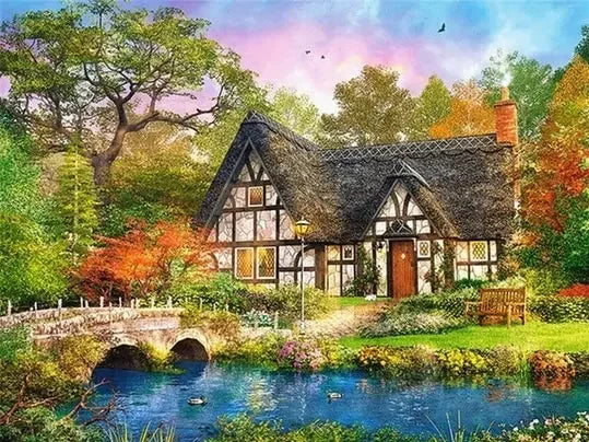 QIZITENG 5D Diamond Painting Landscape Kit Home Decor