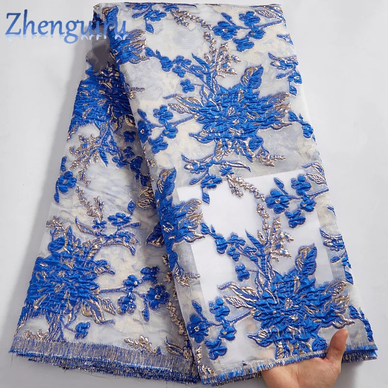 Zhenguiru Organza Lace Brocade Fabric For Elegant Dresses