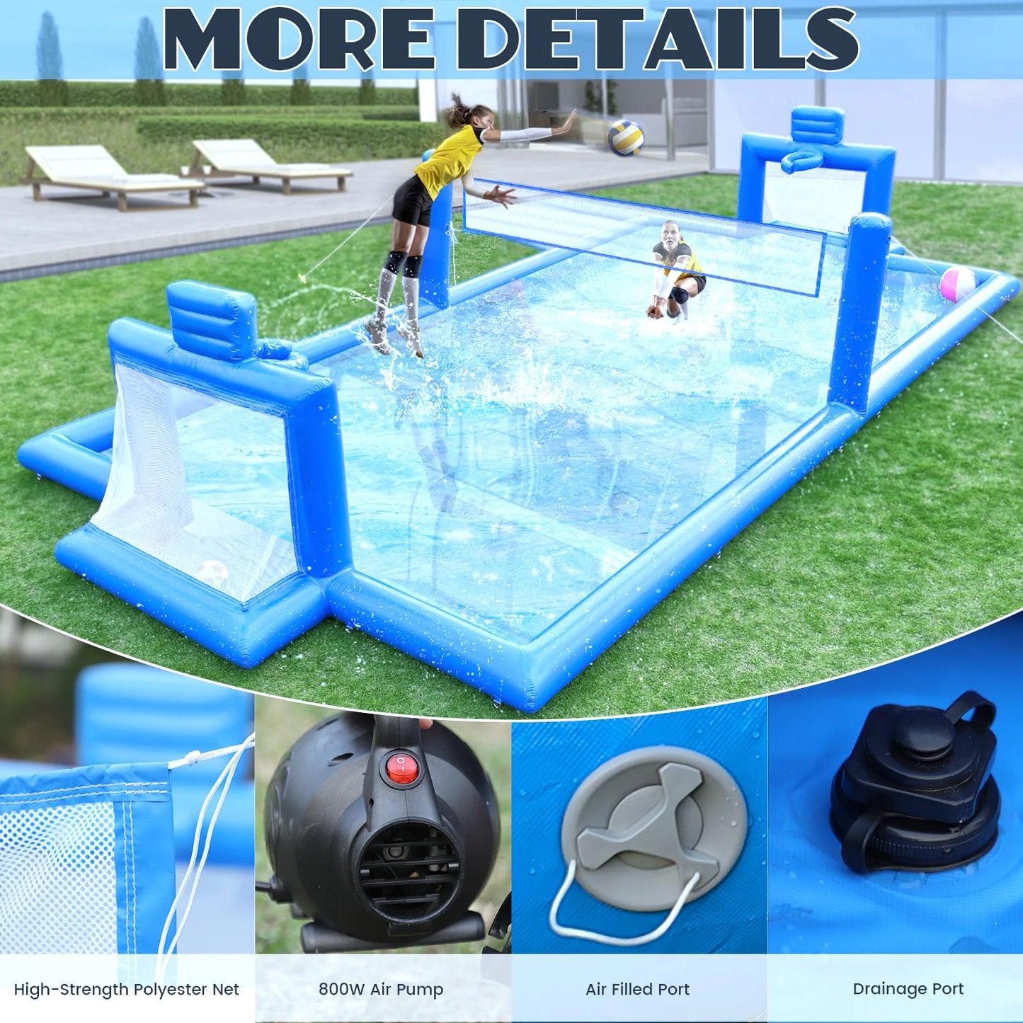 RTS Inflatable Sports Court Volleyball Soccer Basketball