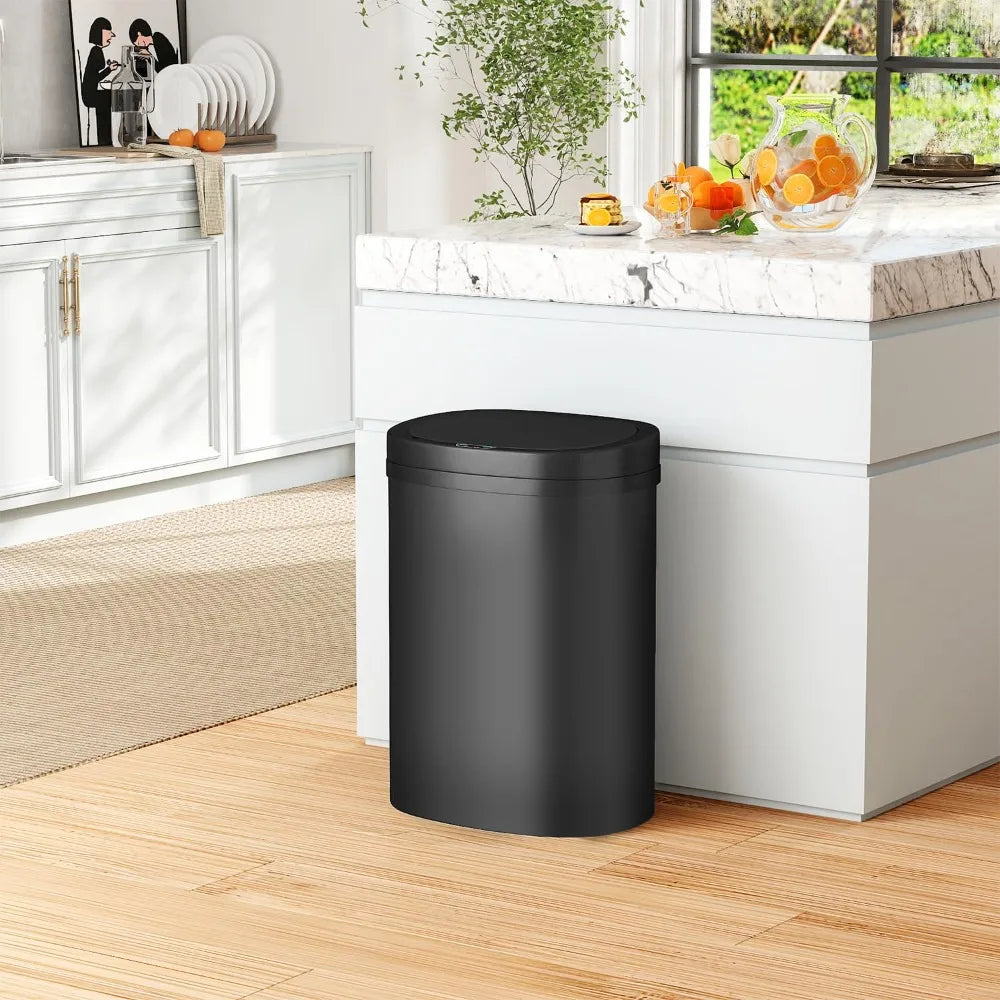 Automatic Kitchen Trash Can with Lid by NoEnName