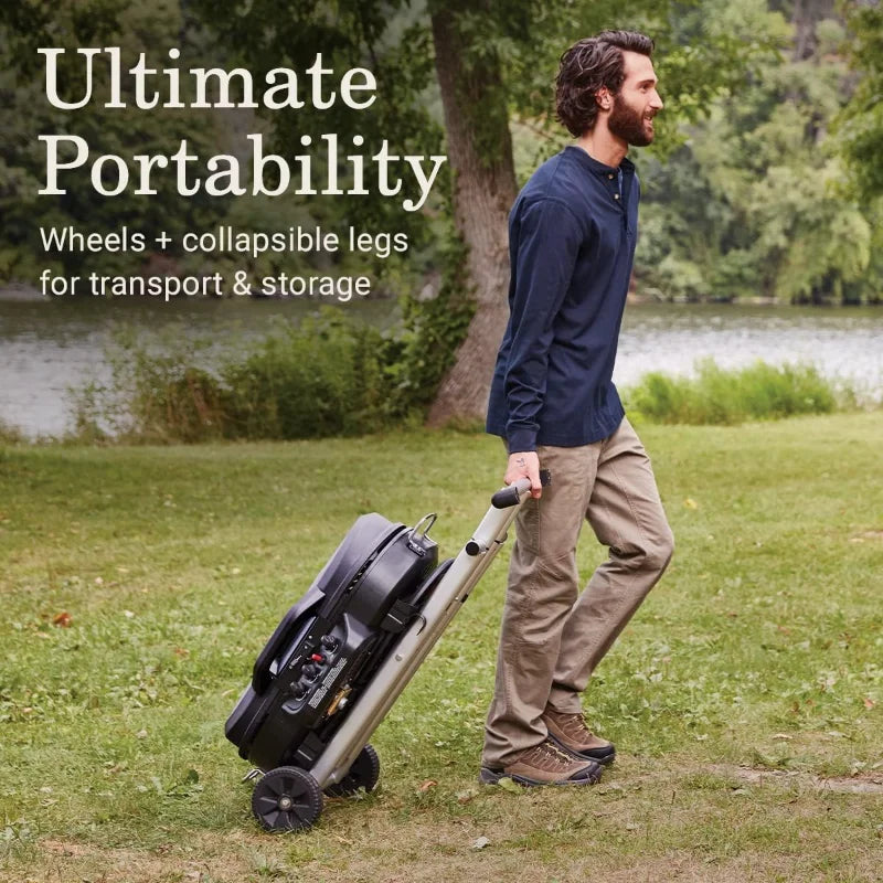 XMSJ Portable Propane Gas Grill RoadTrip 20,000 BTUs