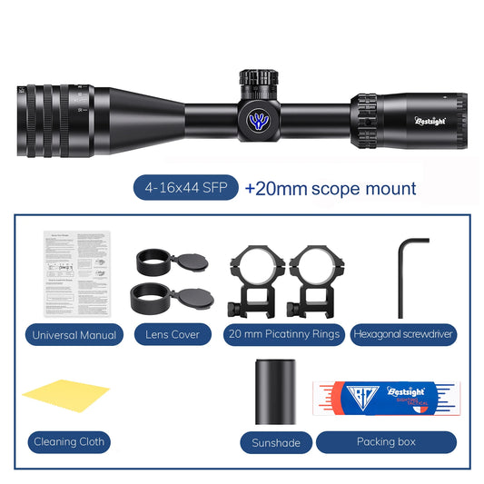 BAIGISH Tactical Riflescope 4 16x44 Illuminated Sight