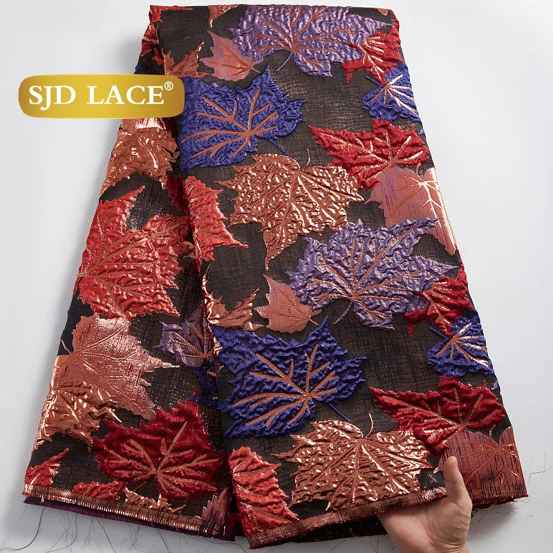 SJD LACA Nigerian Brocade Lace Damask Jacquard Fabrics
