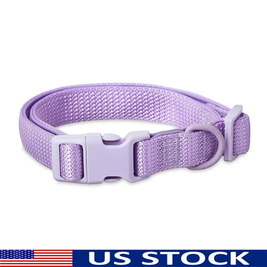 XMSJ Adjustable Neoprene Dog Collar With D Ring Buckle