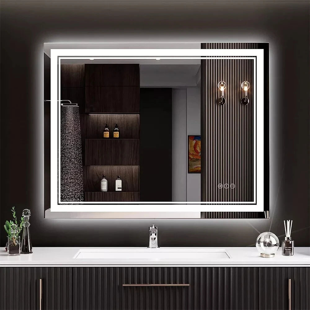 Wisfor LED Backlit Bathroom Mirror Dimmable Vanity Wall