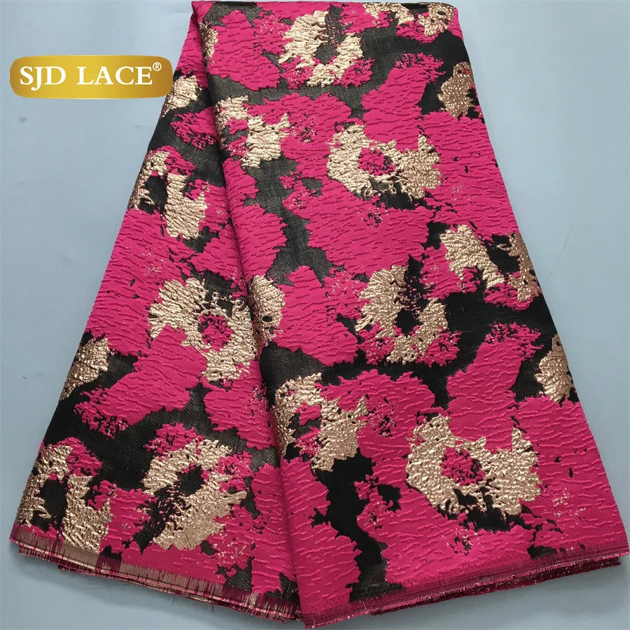 SJD African Lace Fabric High Quality Jacquard for Dresses