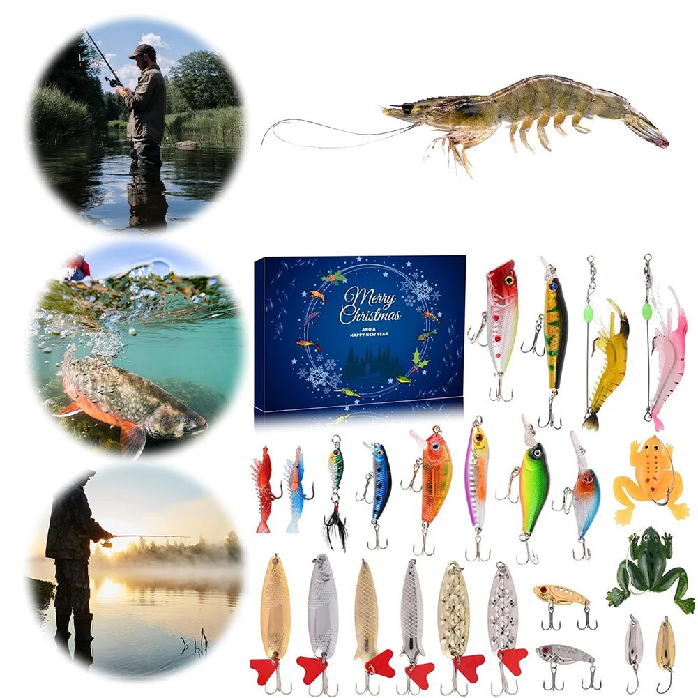 Shunmaii 24 Days Fishing Lures Advent Calendar Spoons