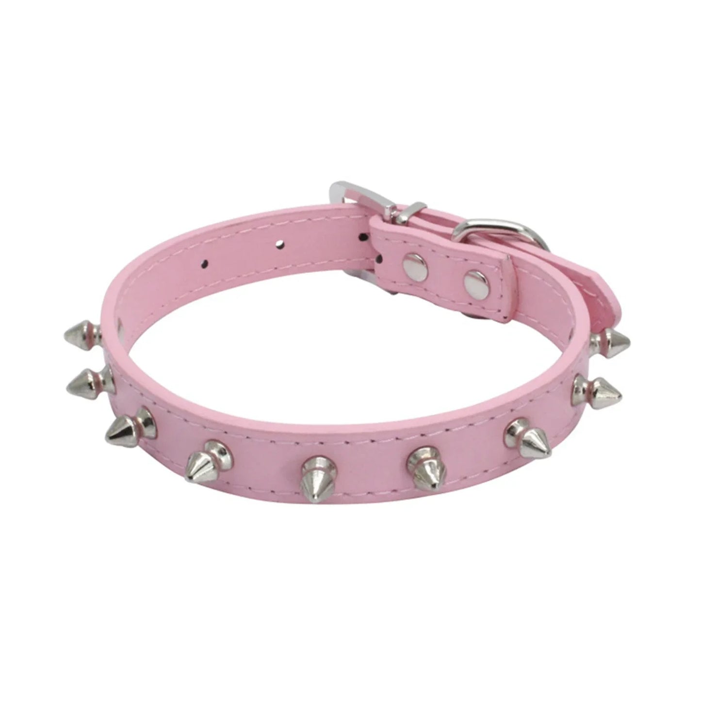 Sichuan Leather Cat Dog Collar Spiked Studded for Pets