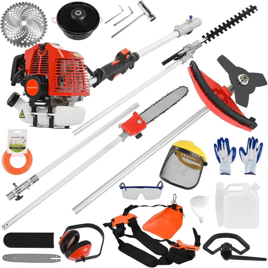 Grass Trimmer 5 in 1 Gas Powered 52cc Hedge Trimmer
