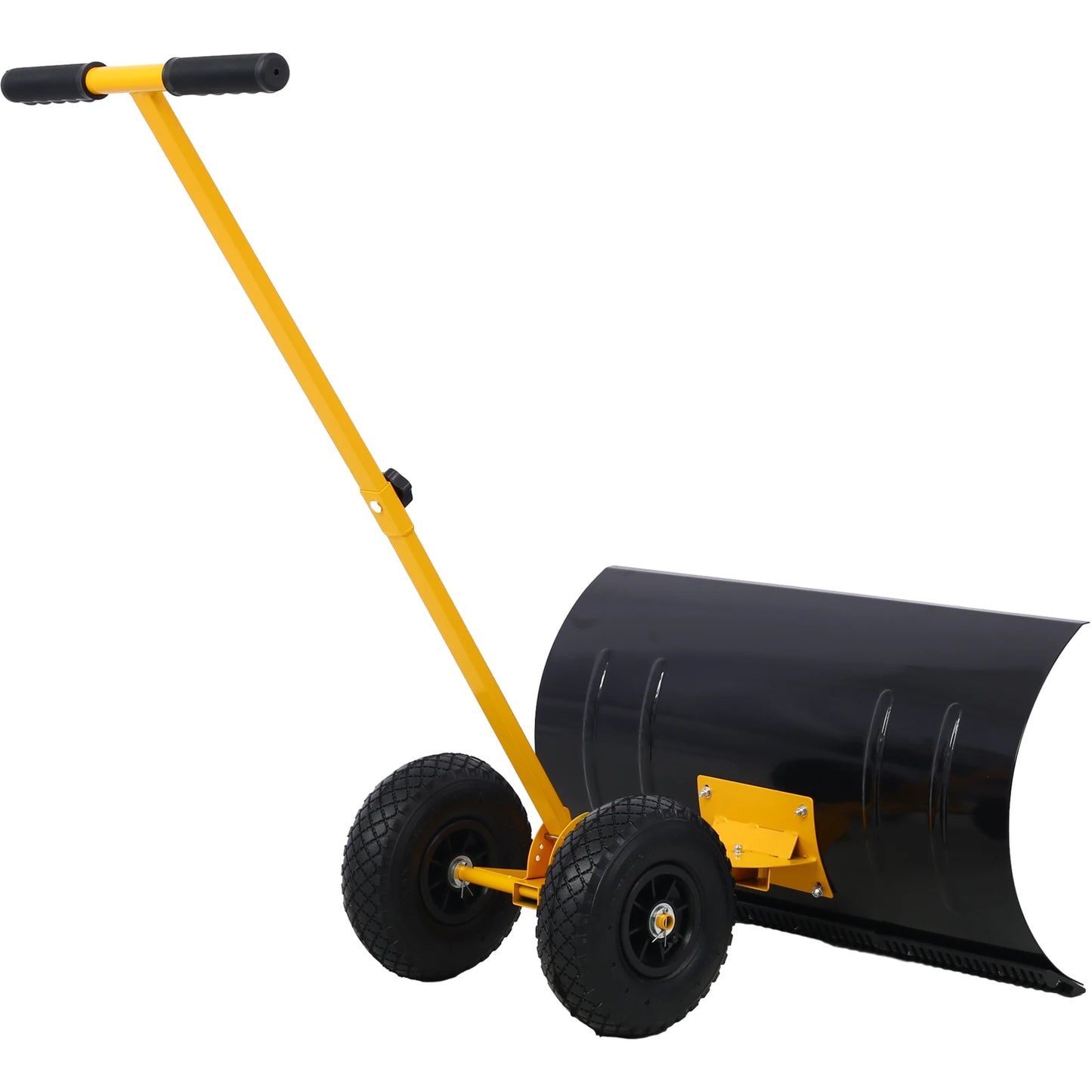 Hign-concerned Snow Shovel With Wheels And Adjustable Handle