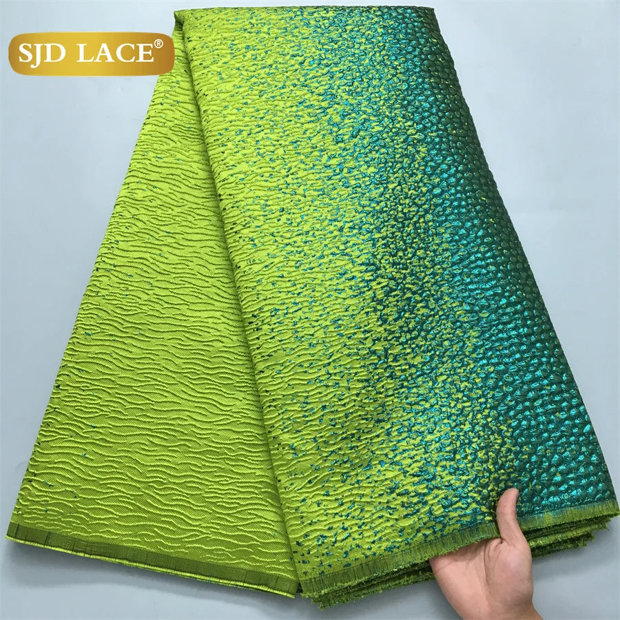 SJD LACA Nigerian Brocade Lace Damask Jacquard Fabrics