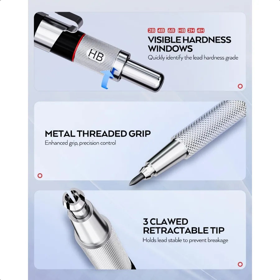 Handle 37 Piece Art Mechanical Pencil Set With Lead Holders