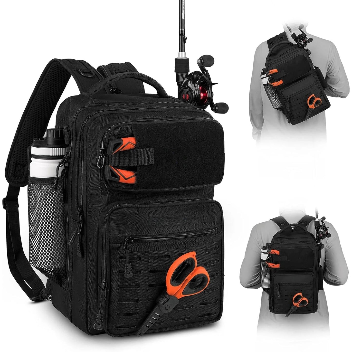 Tactical Fishing Sling Tackle Bag Lightweight Fishing Backpack