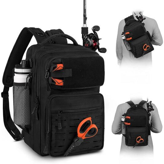 Tactical Fishing Sling Tackle Bag Lightweight Fishing Backpack