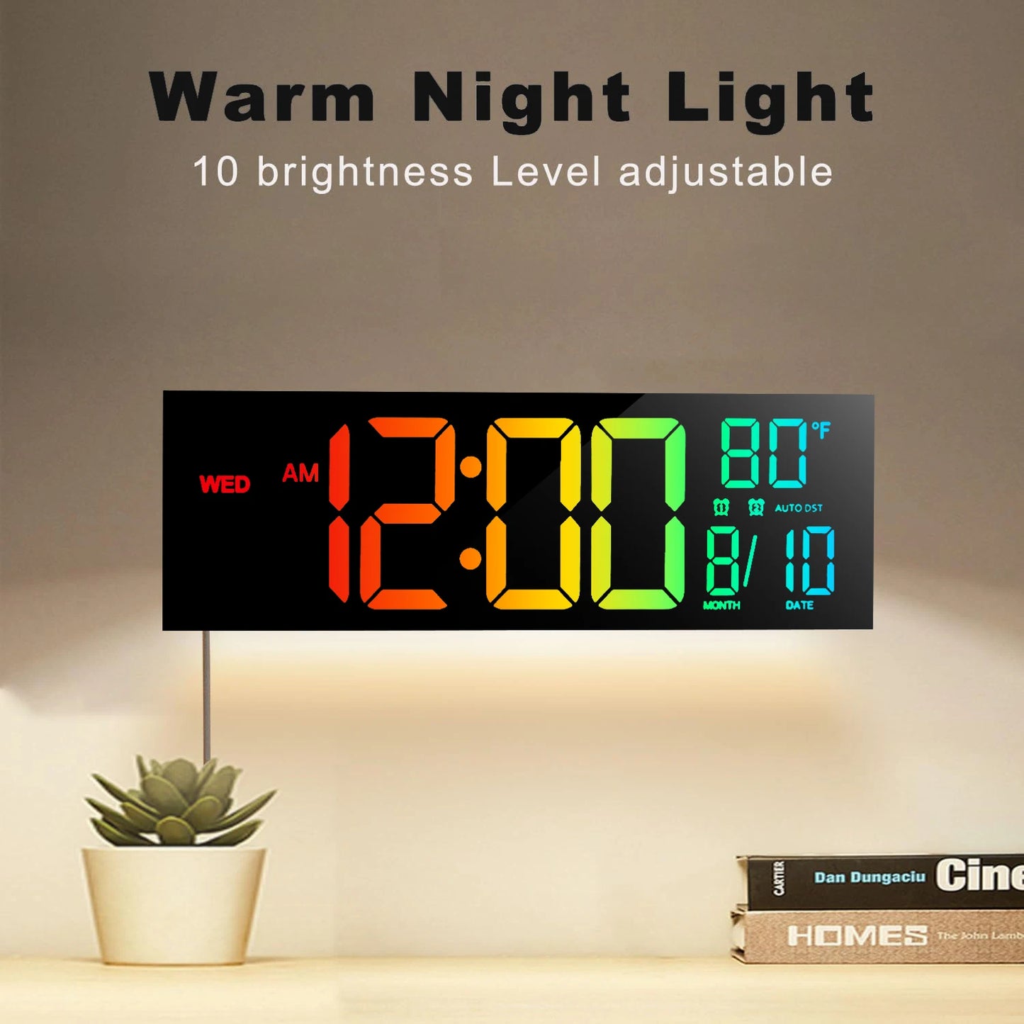 Hign Concerned Chemical Digital Wall Clock With Remote