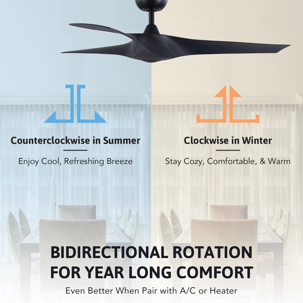 XMSJ Ceiling Fan With Remote Blades Energy Efficient