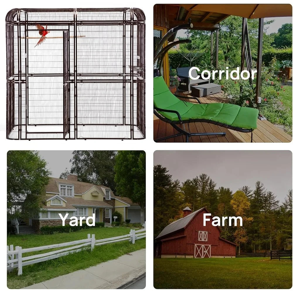 Large Bird Cage – Spacious Durable Iron Design