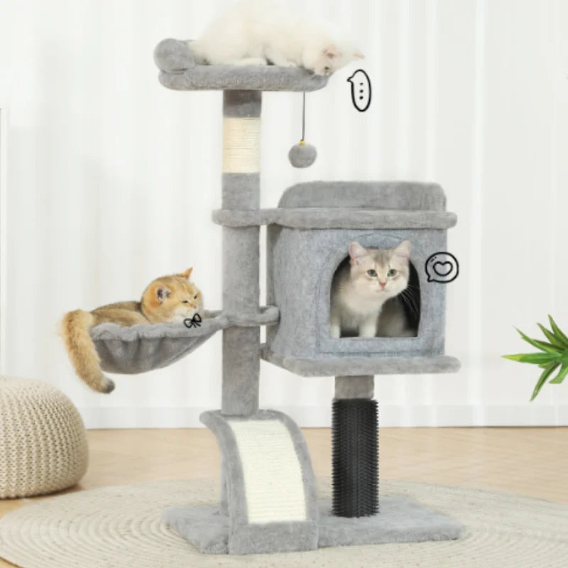 HOOPET 36 Inch Multi Level Cat Climbing Tower with Hammock