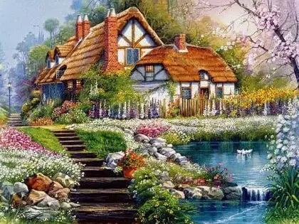 QIZITENG 5D Diamond Painting Landscape Kit Home Decor