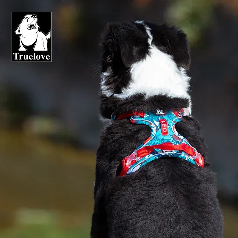 TRUELOVEB Explosion Proof Dog Harness Reflective Nylon