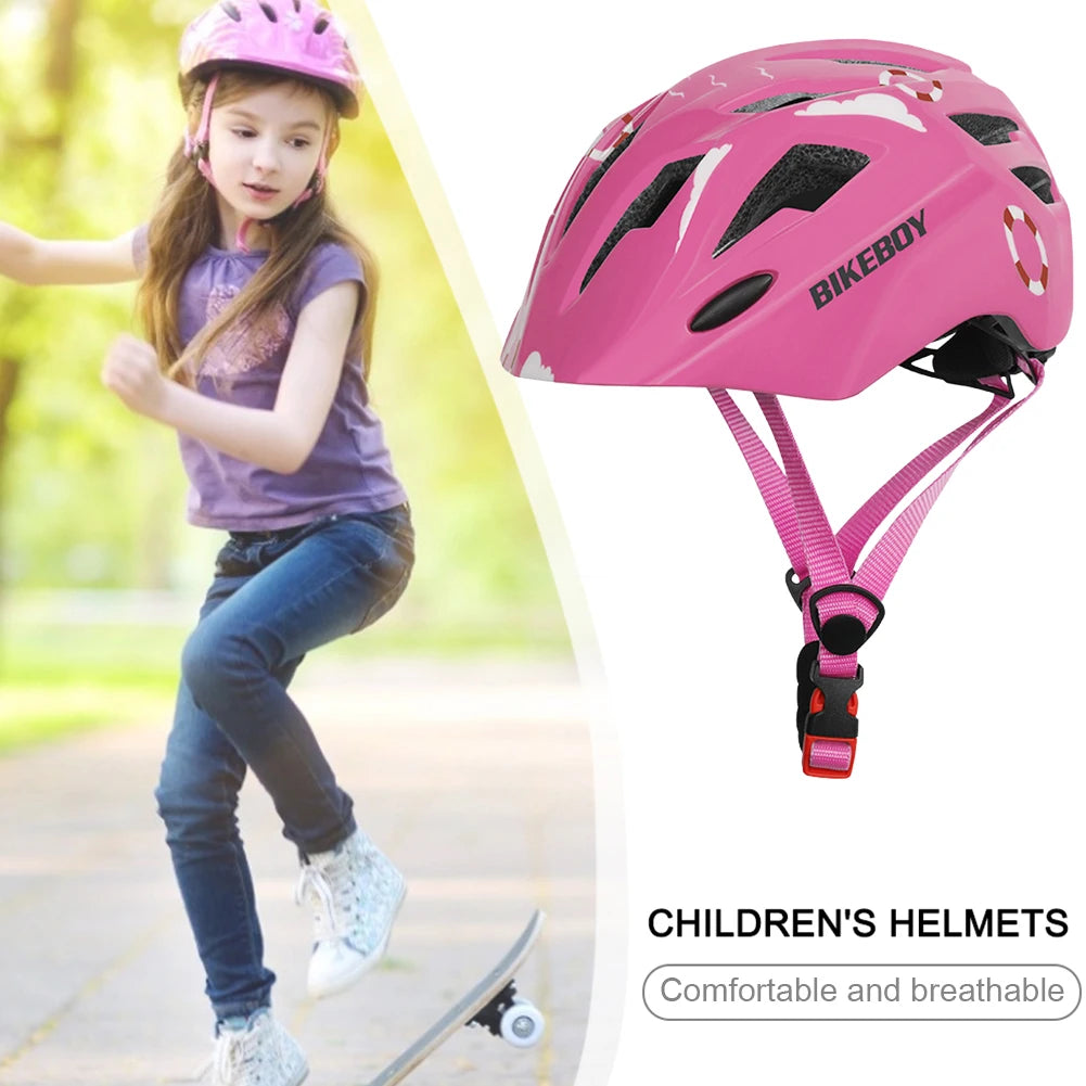 Kids Adjustable Bicycle Helmet with Taillights and Vents