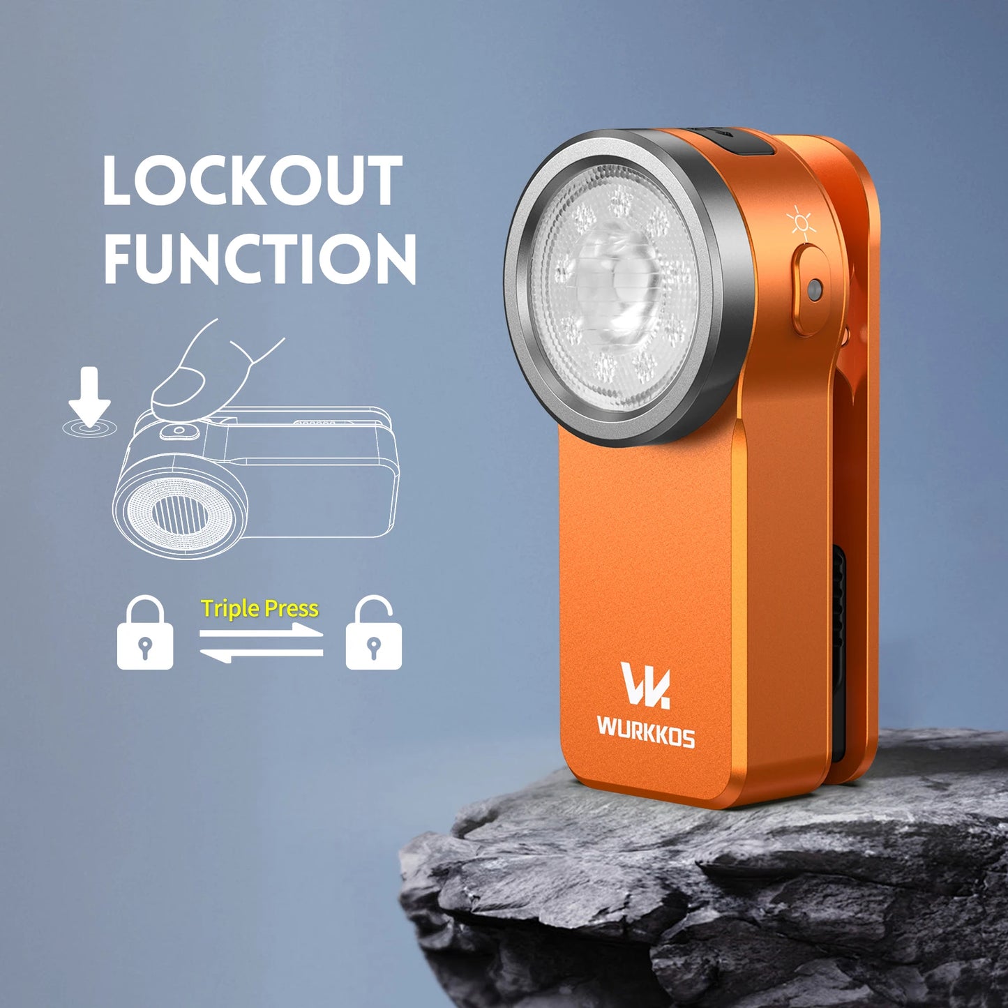 Wurkkos HD03 Clip Light 680LM Rechargeable USB C Torch